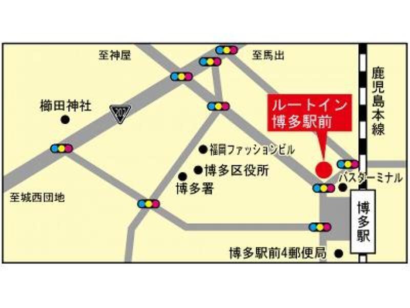 פוקואוקה Hotel Route-Inn Hakata Ekimae -Hakataguchi- מראה חיצוני תמונה